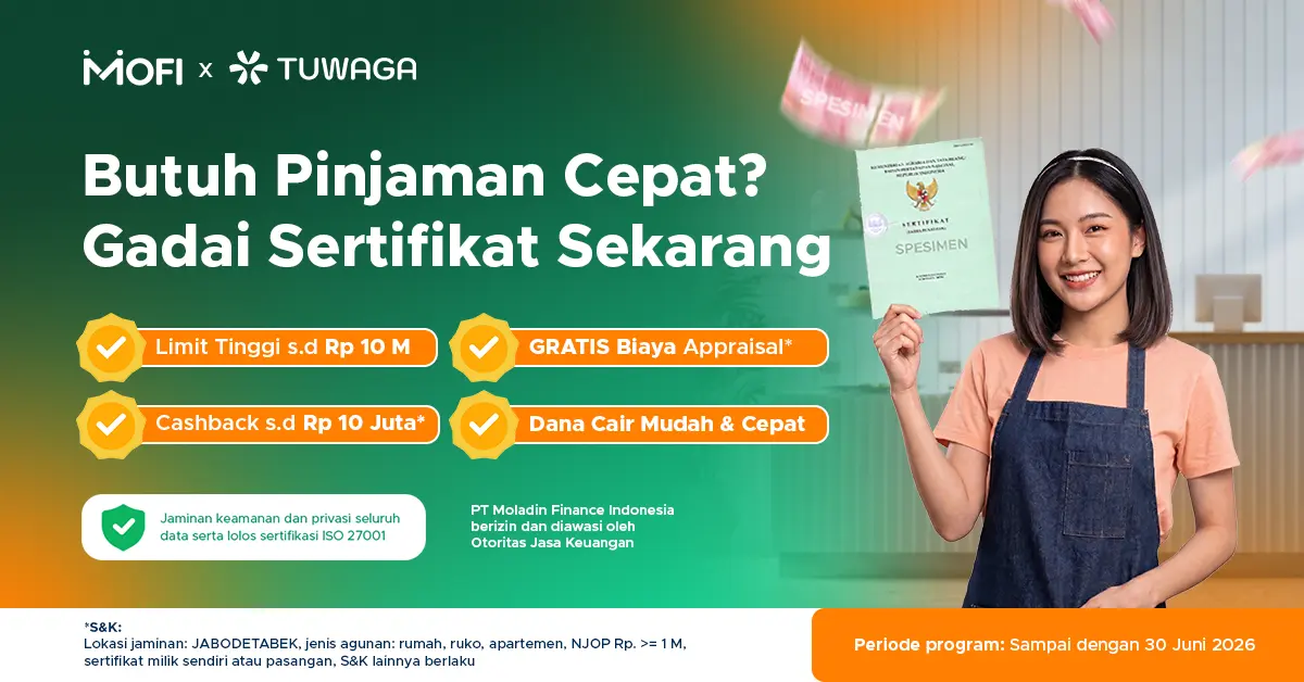 Gadai sertifikat rumah promo cashback hingga Rp. 10 juta